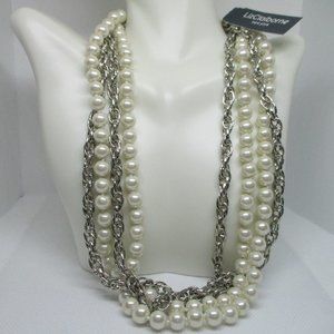 Rare Liz Claiborne 4 Tiers Fashion Necklace for Women with Tag